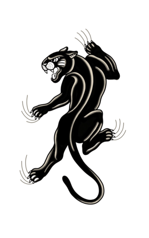 Running panther