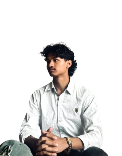 Sameer Chaudhary seated and looking to the side